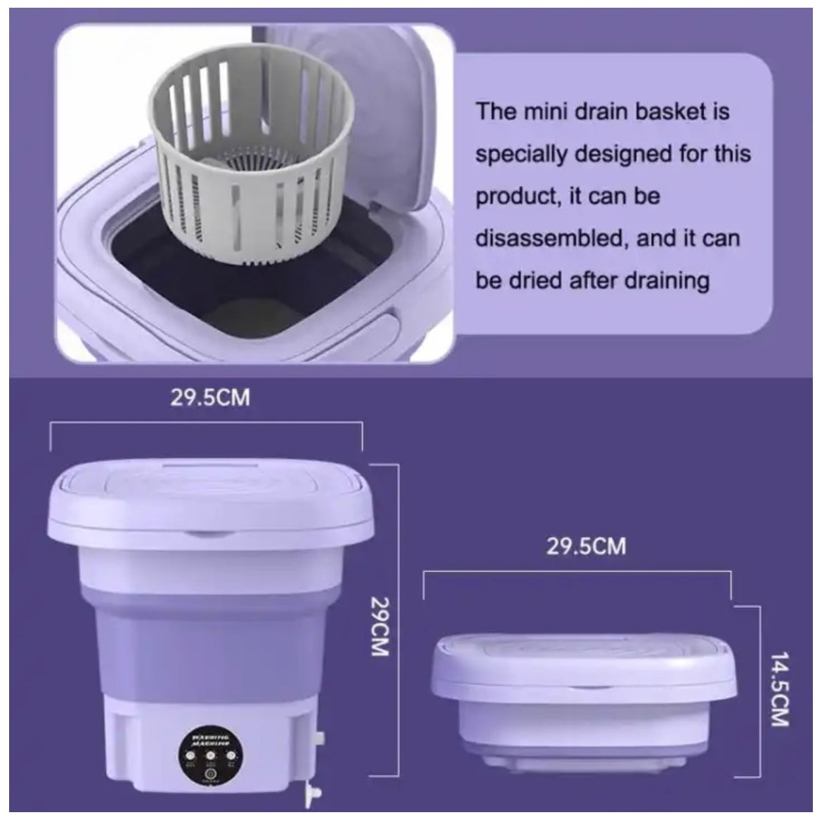 Portable Mini Washing Machine 9L