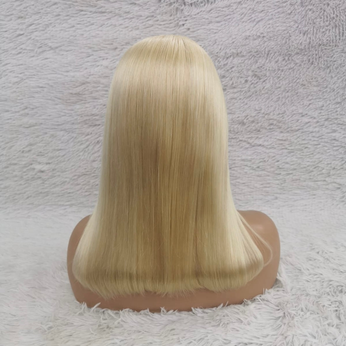 Platinum Blonde Straight Lace Front Wig - 13*4 Glue-less Human Hair